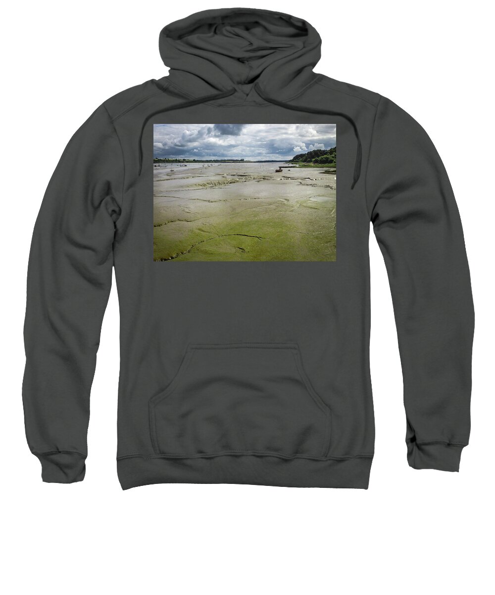 Estuary Sweatshirt featuring the photograph Tide is Out by Geoff Smith