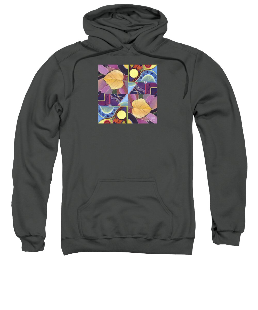 Beauty Sweatshirt featuring the painting Time Goes By - The Joy of Design Series Arrangement by Helena Tiainen