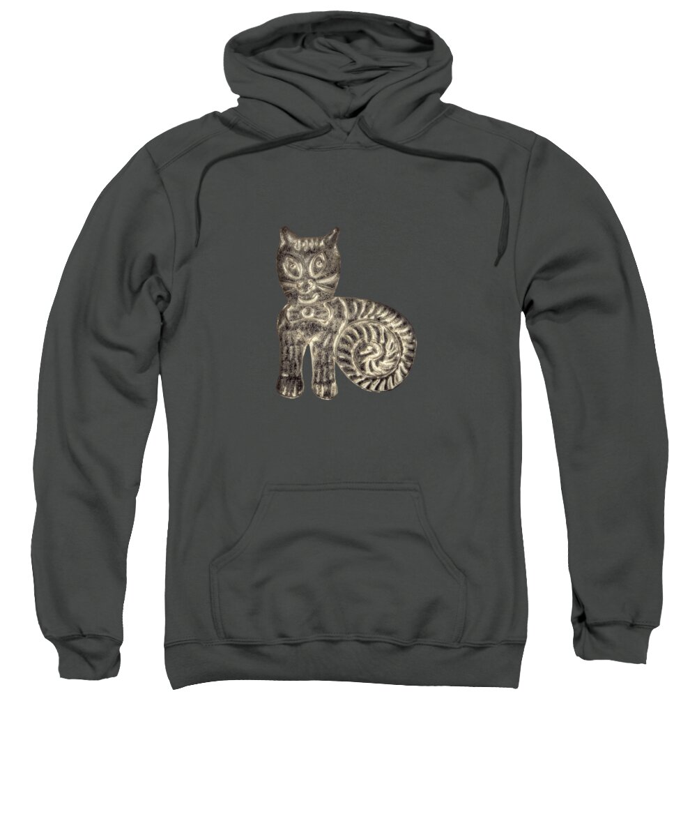 Good Luck Sweatshirt featuring the photograph Tin Cat by YoPedro