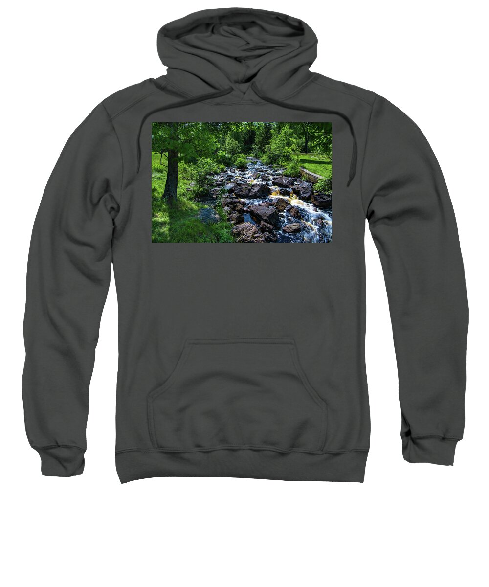 Clouds Sweatshirt featuring the photograph Tioga River Falls by Paul LeSage