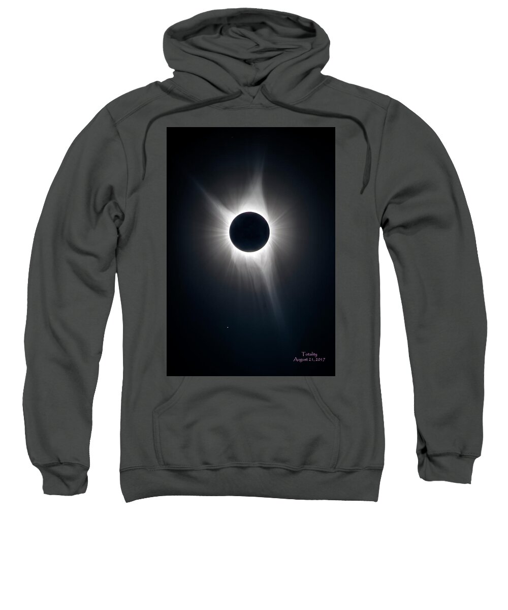 Solar Eclipse Sweatshirt featuring the photograph Totality by Greg Norrell