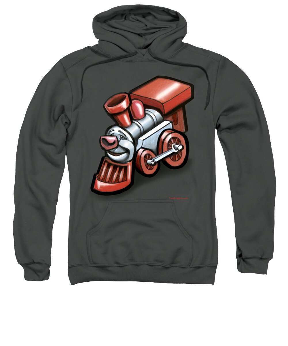 Train Sweatshirt featuring the digital art Toy Train by Kevin Middleton