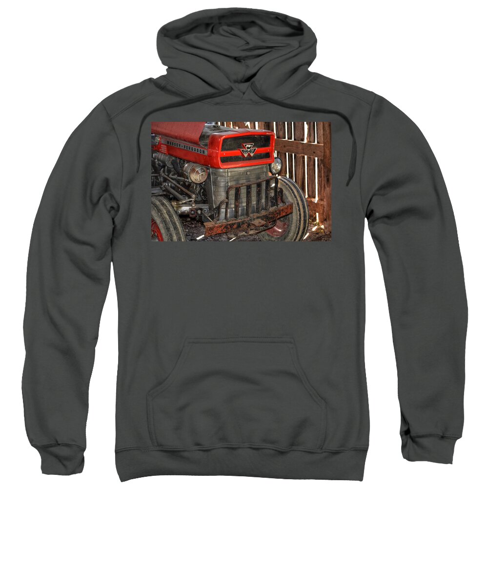 Tractor Sweatshirt featuring the photograph Tractor Grill by Joseph Caban