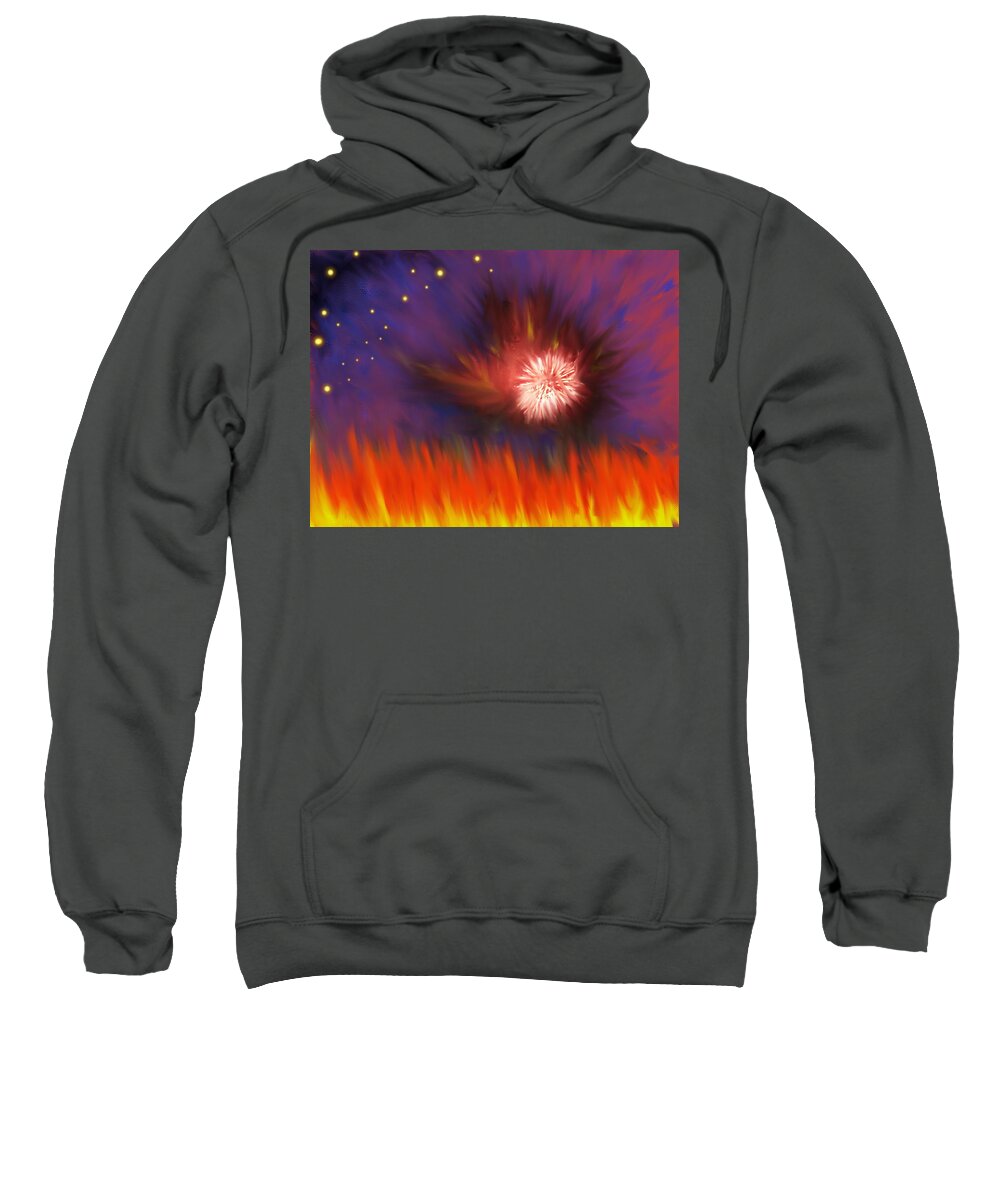 Abstract Sweatshirt featuring the digital art Transition Four by Ian MacDonald