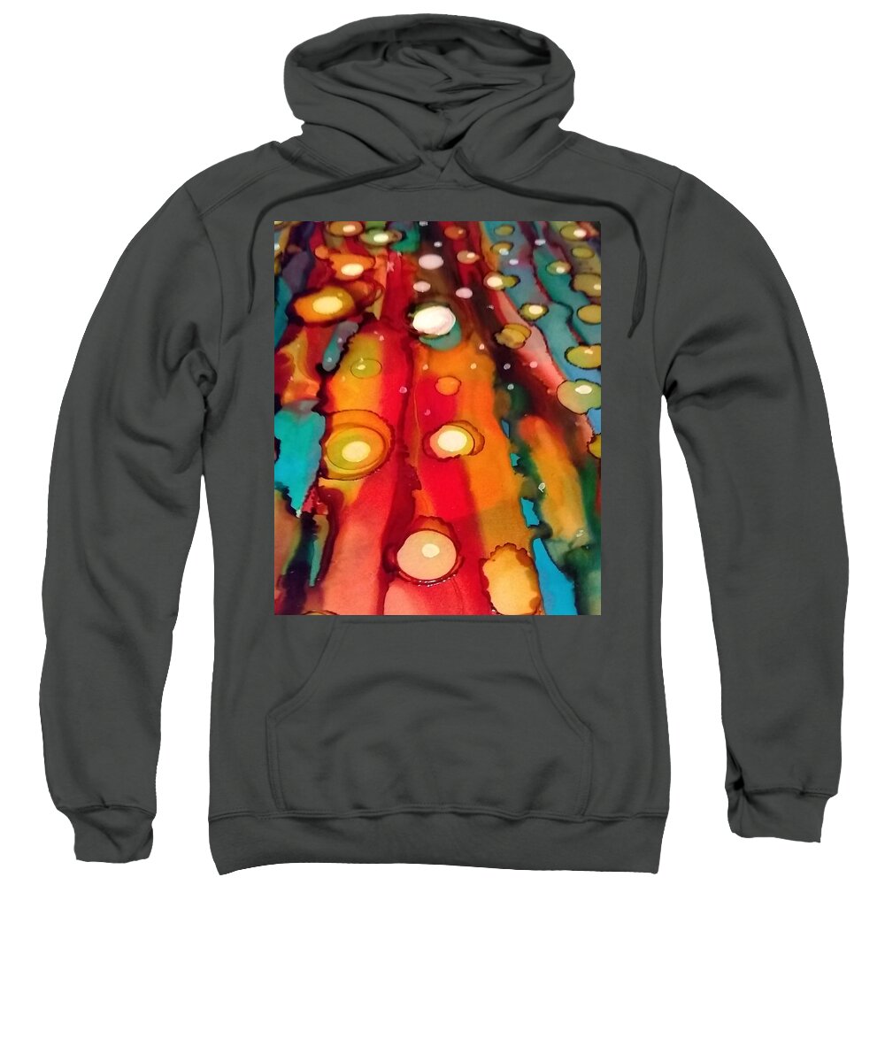 Gallery Sweatshirt featuring the painting Traveling by Betsy Carlson Cross