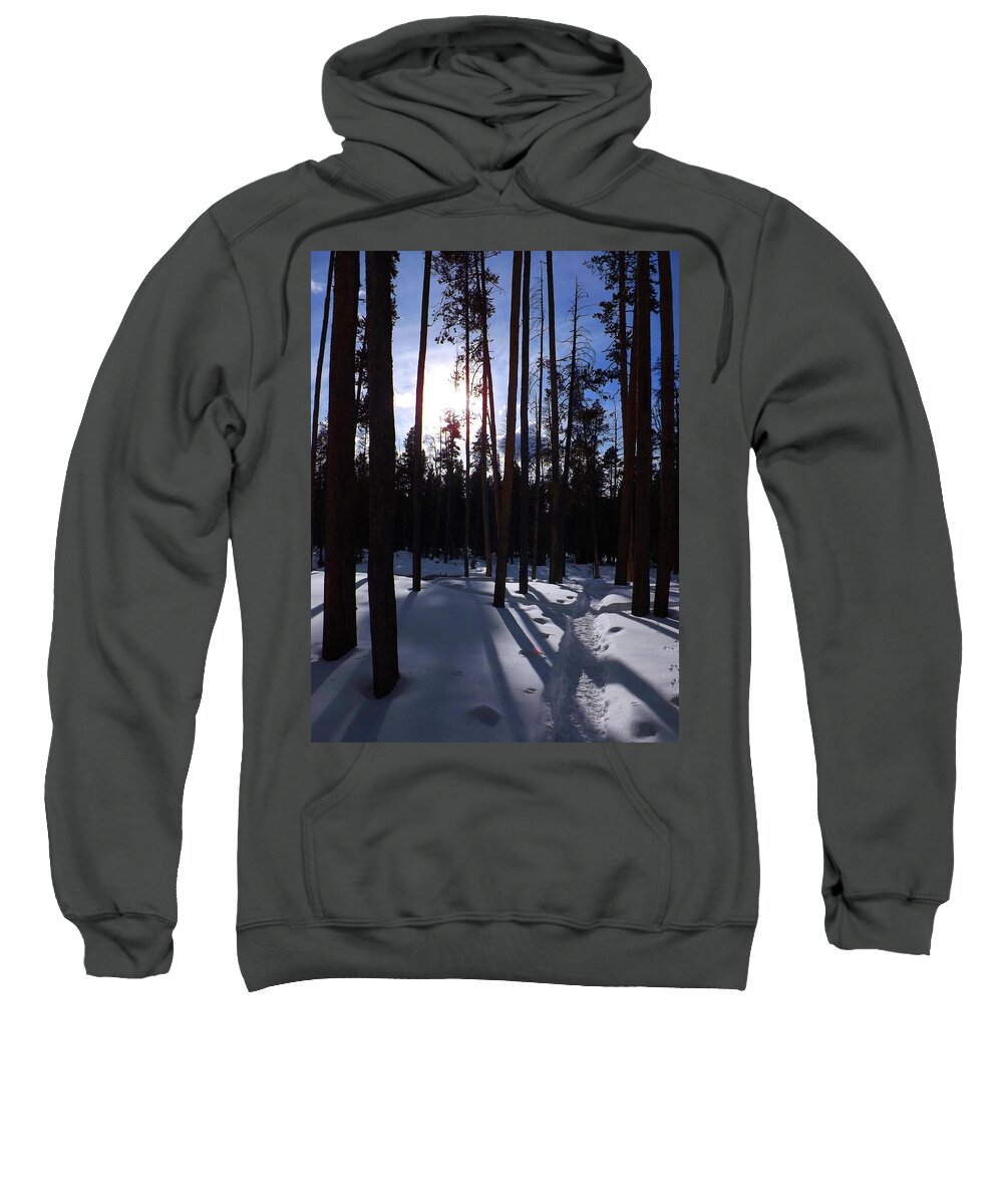 Yellowstone National Park Wyoming Sweatshirt featuring the photograph Trees in Winter by C Sitton