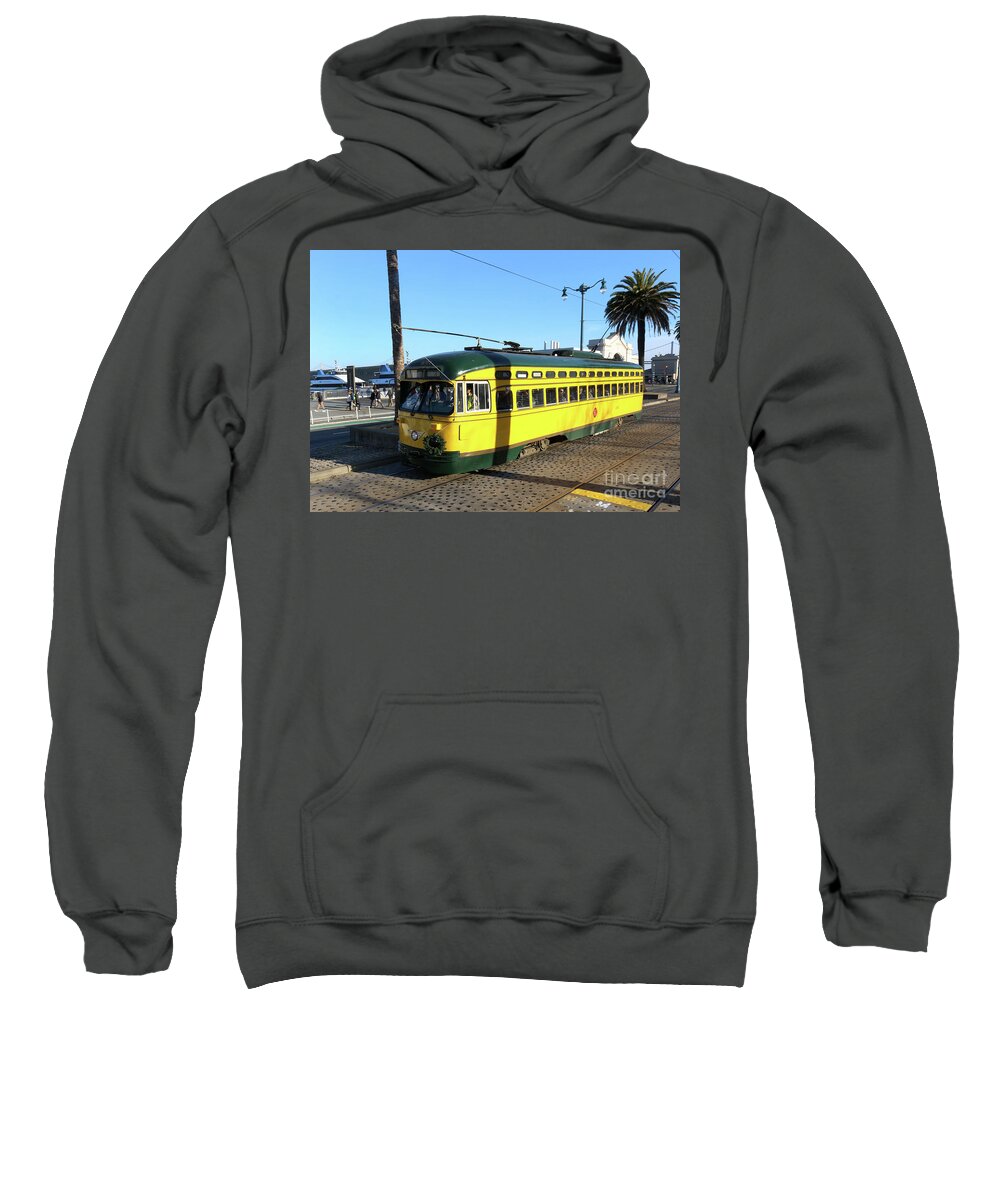 Cable Car Sweatshirt featuring the photograph Trolley Number 1071 by Steven Spak