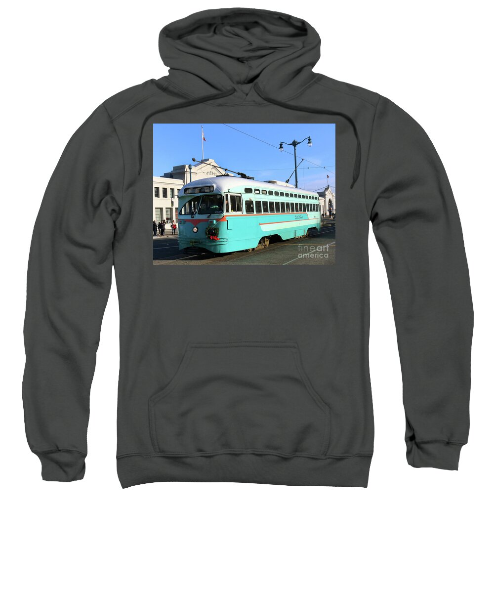 Cable Car Sweatshirt featuring the photograph Trolley Number 1076 by Steven Spak