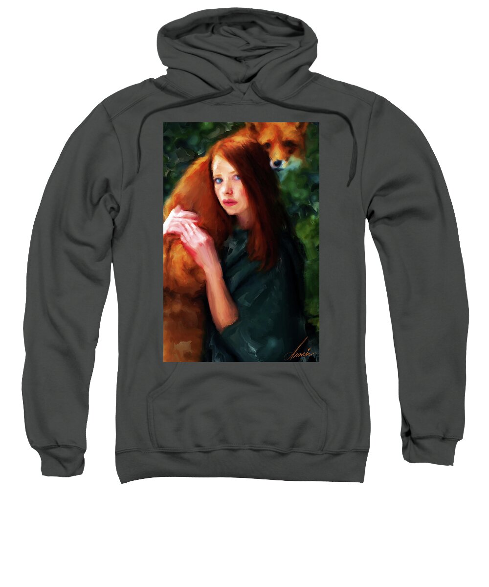 Confidence Sweatshirt featuring the painting Trust by Armin Sabanovic