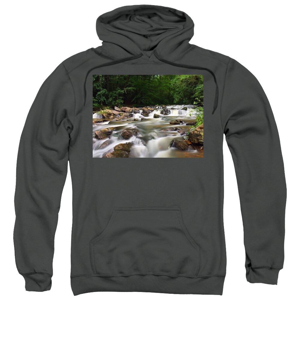 Waterfall Sweatshirt featuring the photograph Tumbling Waters by Richie Parks