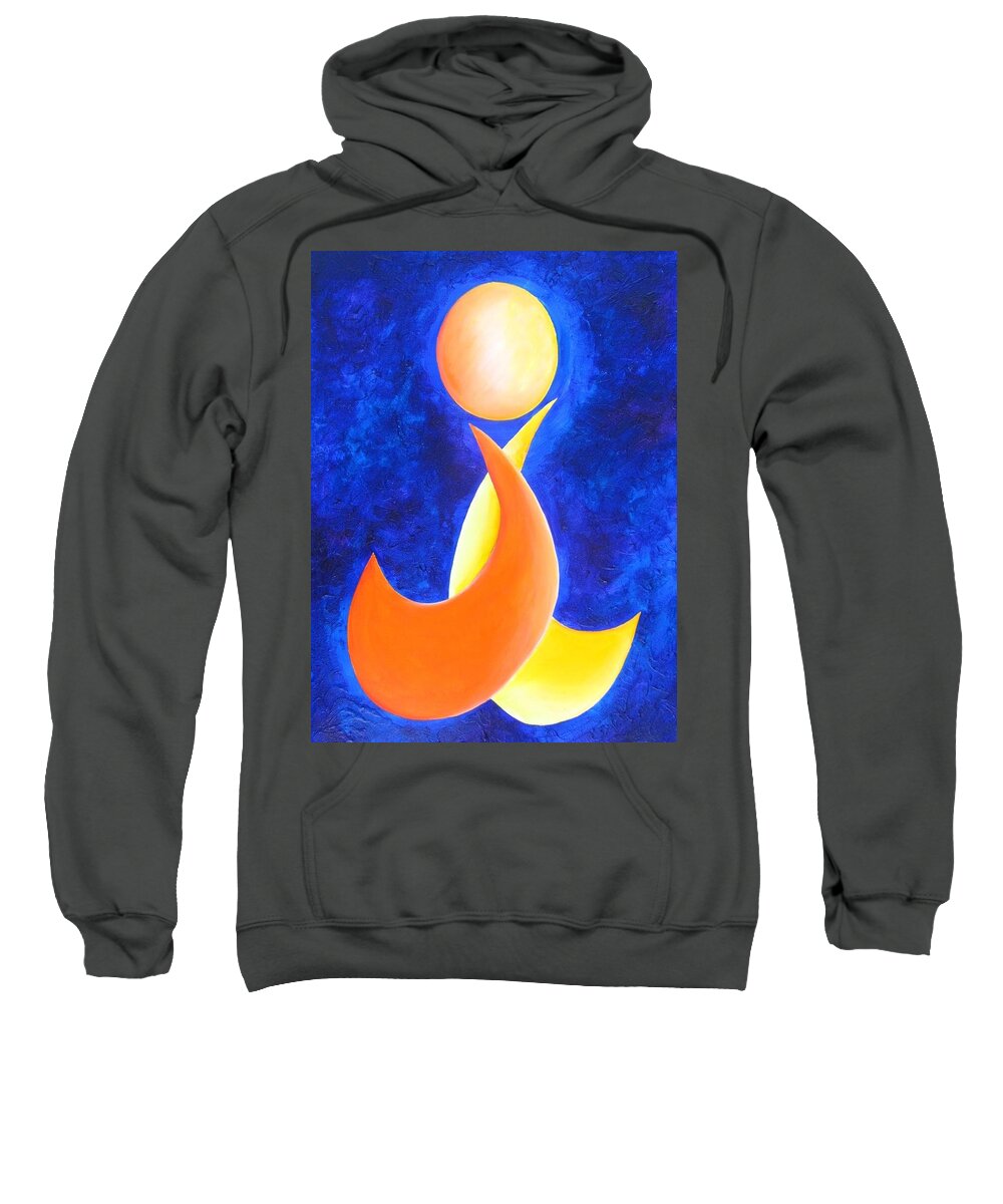 Children Sweatshirt featuring the painting United... in thought by Jennifer Hannigan-Green