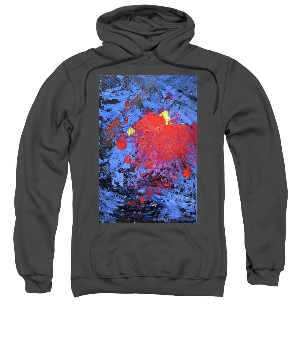 Abstract Sweatshirt featuring the painting Untitled Abstract-7-817 by Sean Seal