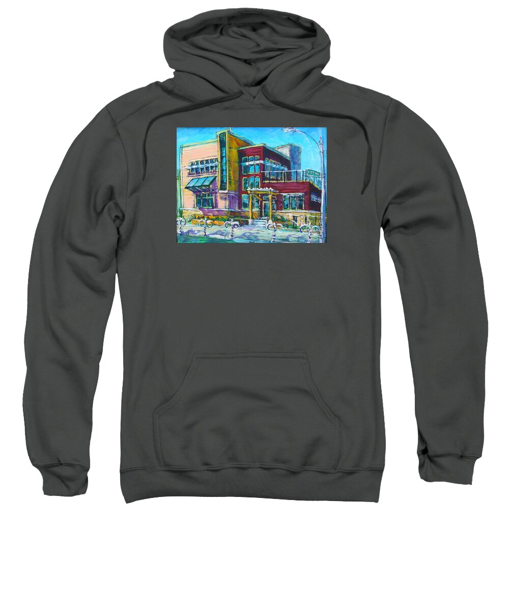 Urban Ecology Center Sweatshirt featuring the painting UEC On Site by Les Leffingwell