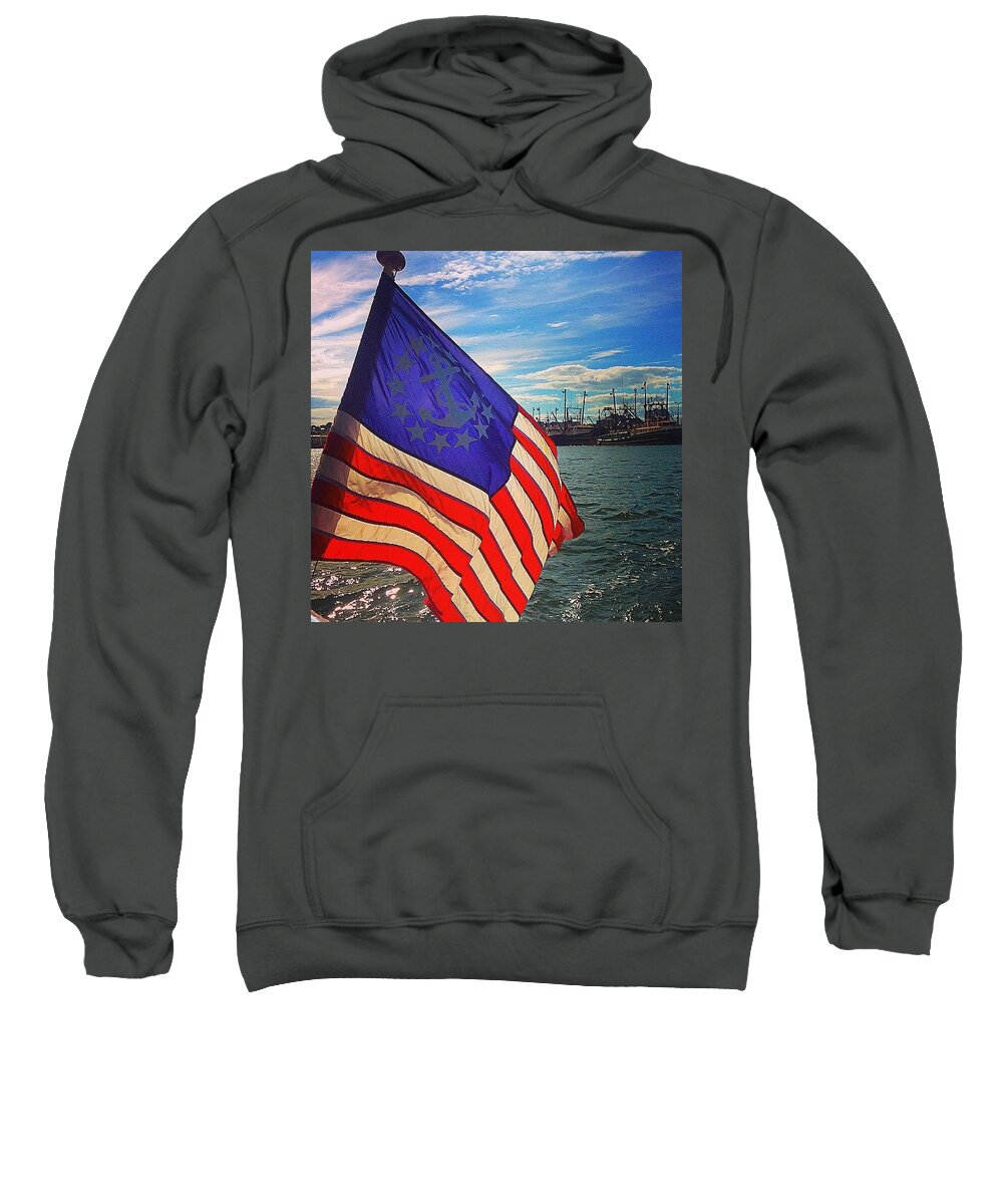 Flag Sweatshirt featuring the photograph An American Tale by Kate Arsenault 