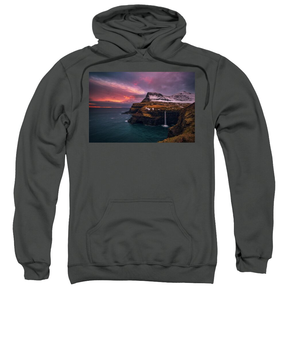 Gasadalur Sweatshirt featuring the photograph Valley of the Goose by Tor-Ivar Naess