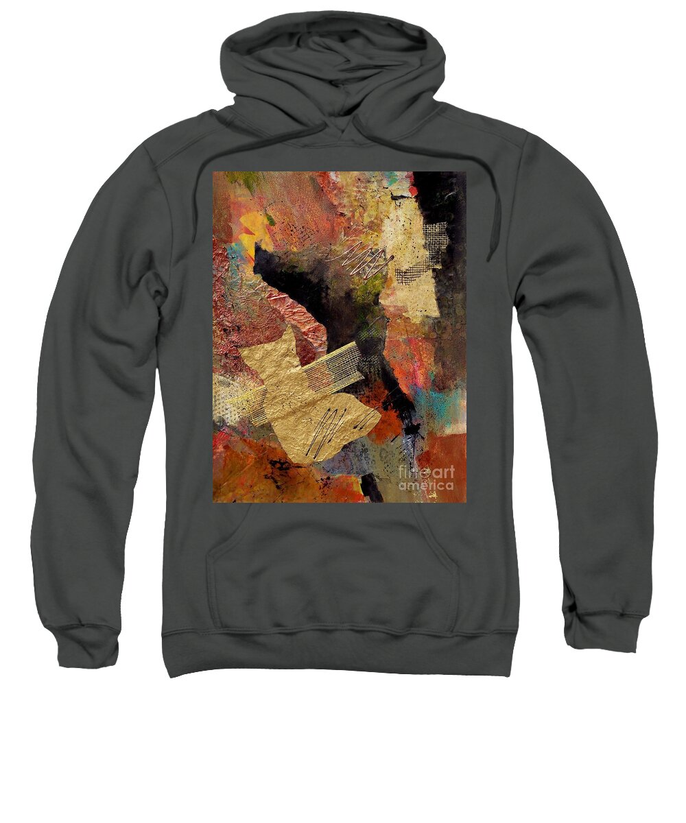Abstract Art Sweatshirt featuring the painting Valley Whispers by Donna Frost