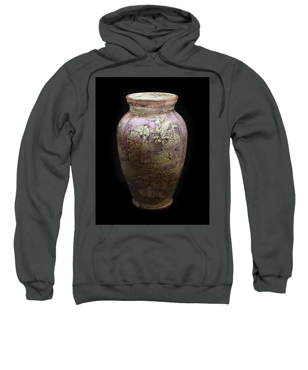 Glass. Violet Sweatshirt featuring the glass art Violet Vase by Christopher Schranck