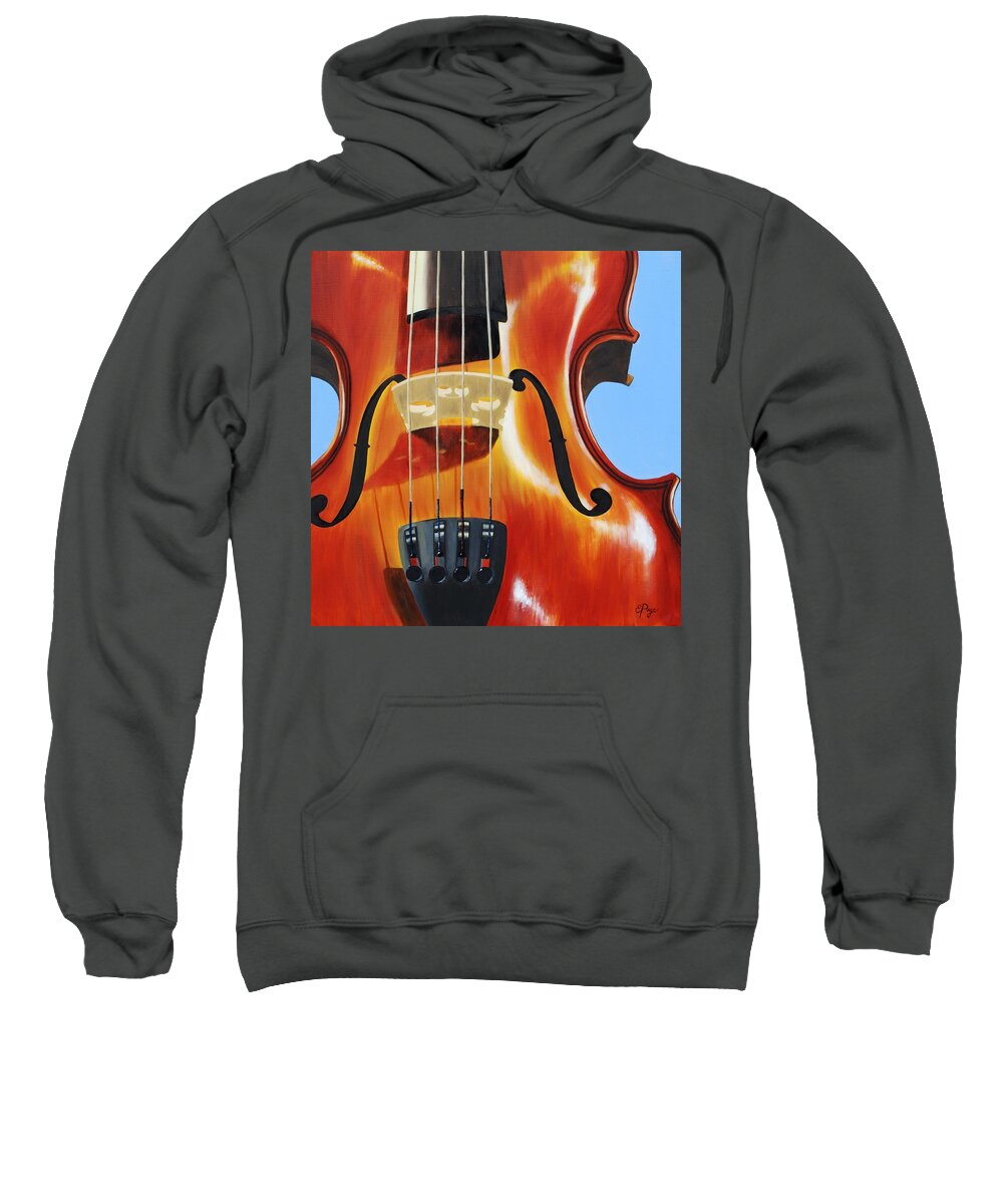 Violin Sweatshirt featuring the painting Violin by Emily Page