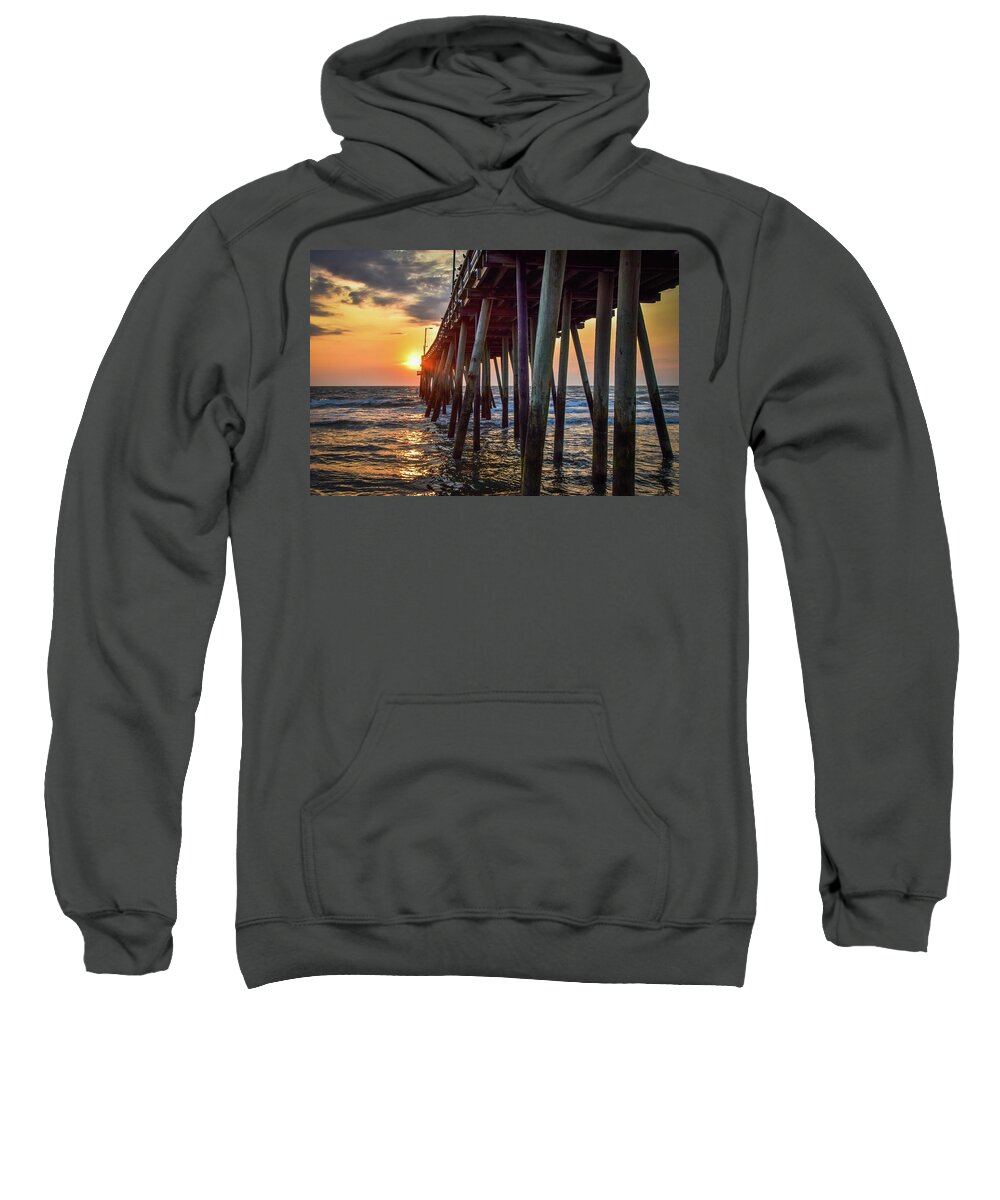Virginia Beach Sweatshirt featuring the photograph Virginia Beach Summer Sunrise 30 by Larkin's Balcony Photography