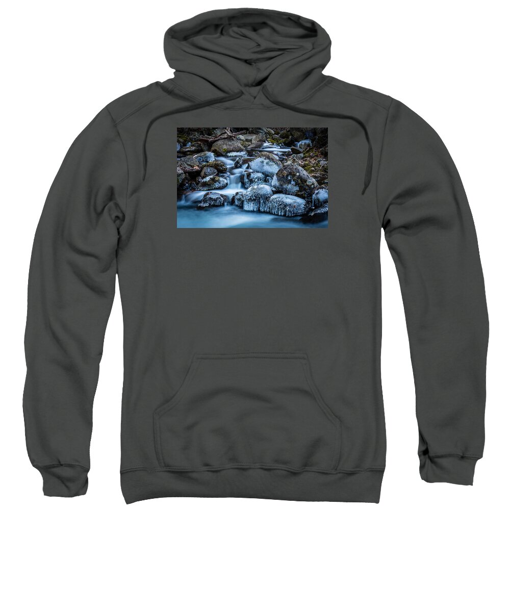 Art Sweatshirt featuring the photograph Virginia Ice by Gary Migues
