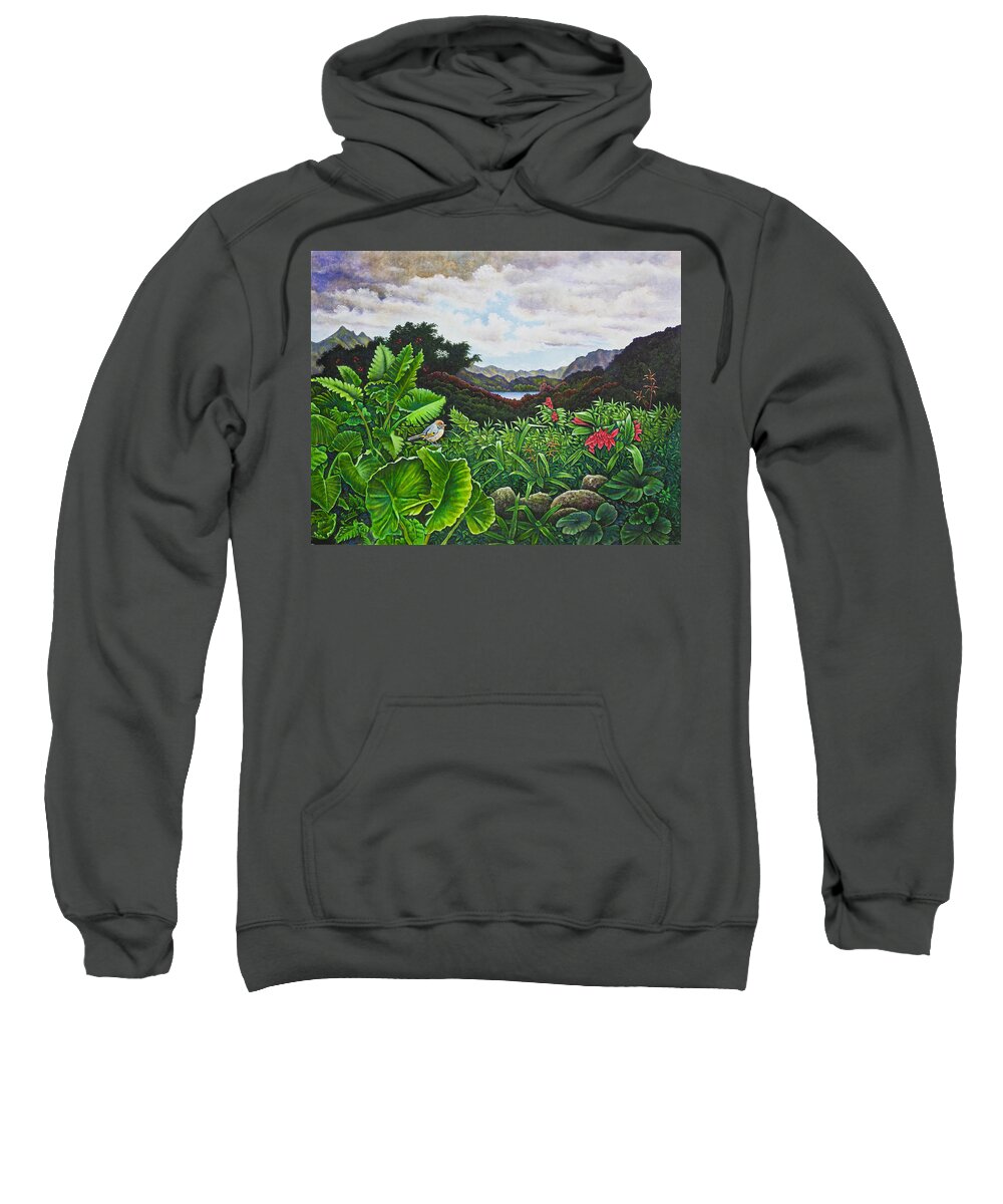 Hawaii Sweatshirt featuring the painting Visions of Paradise VIII by Michael Frank