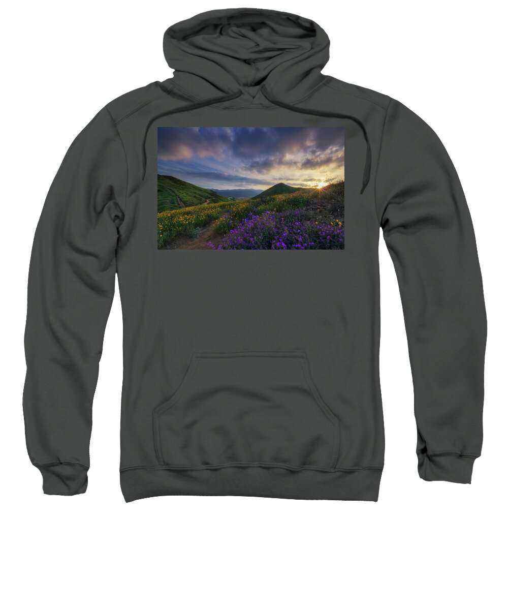 California Sweatshirt featuring the photograph Walker Canyon by Tassanee Angiolillo