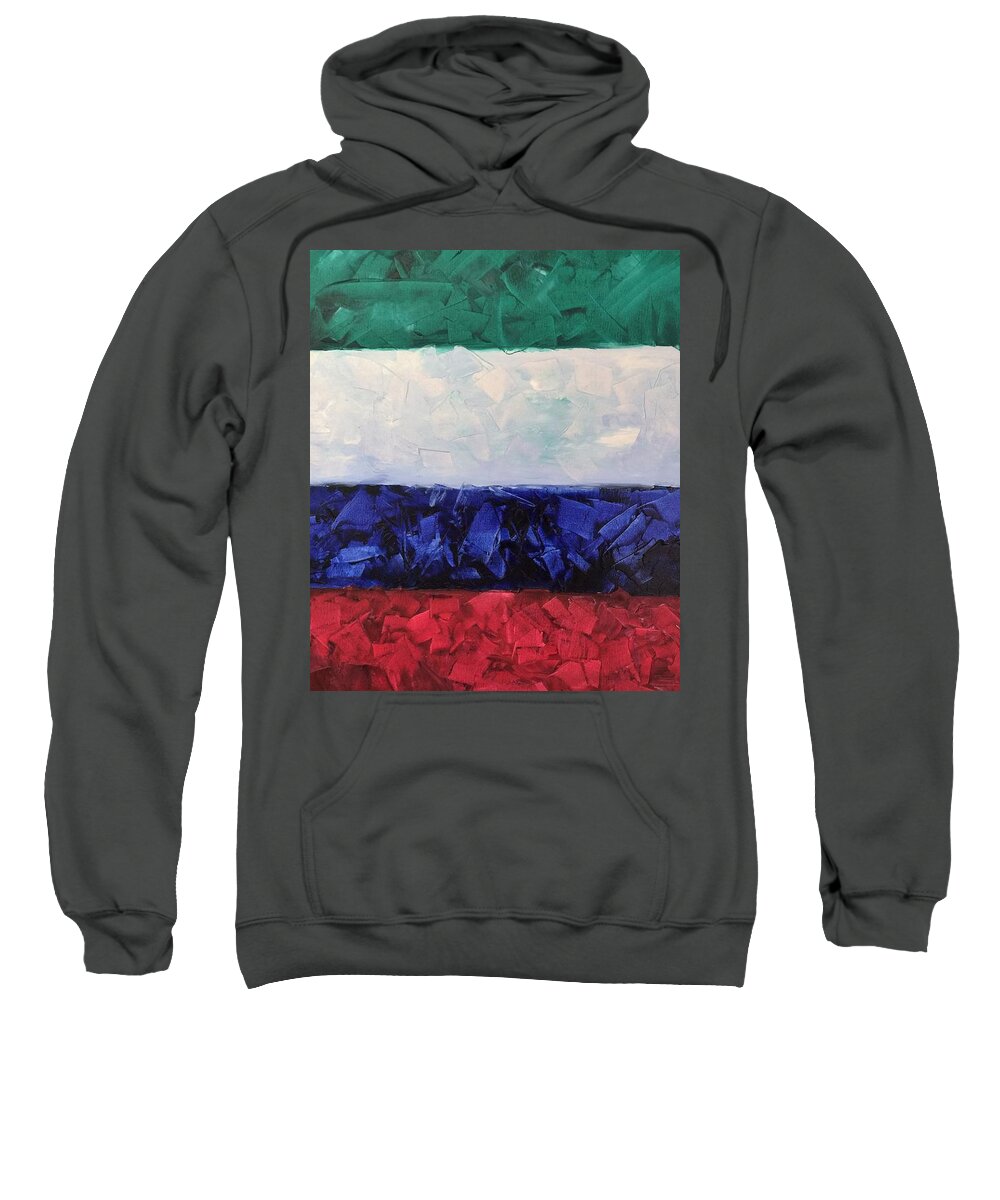 Colors Sweatshirt featuring the painting Walls of the New Jerusalem by Carrie Maurer