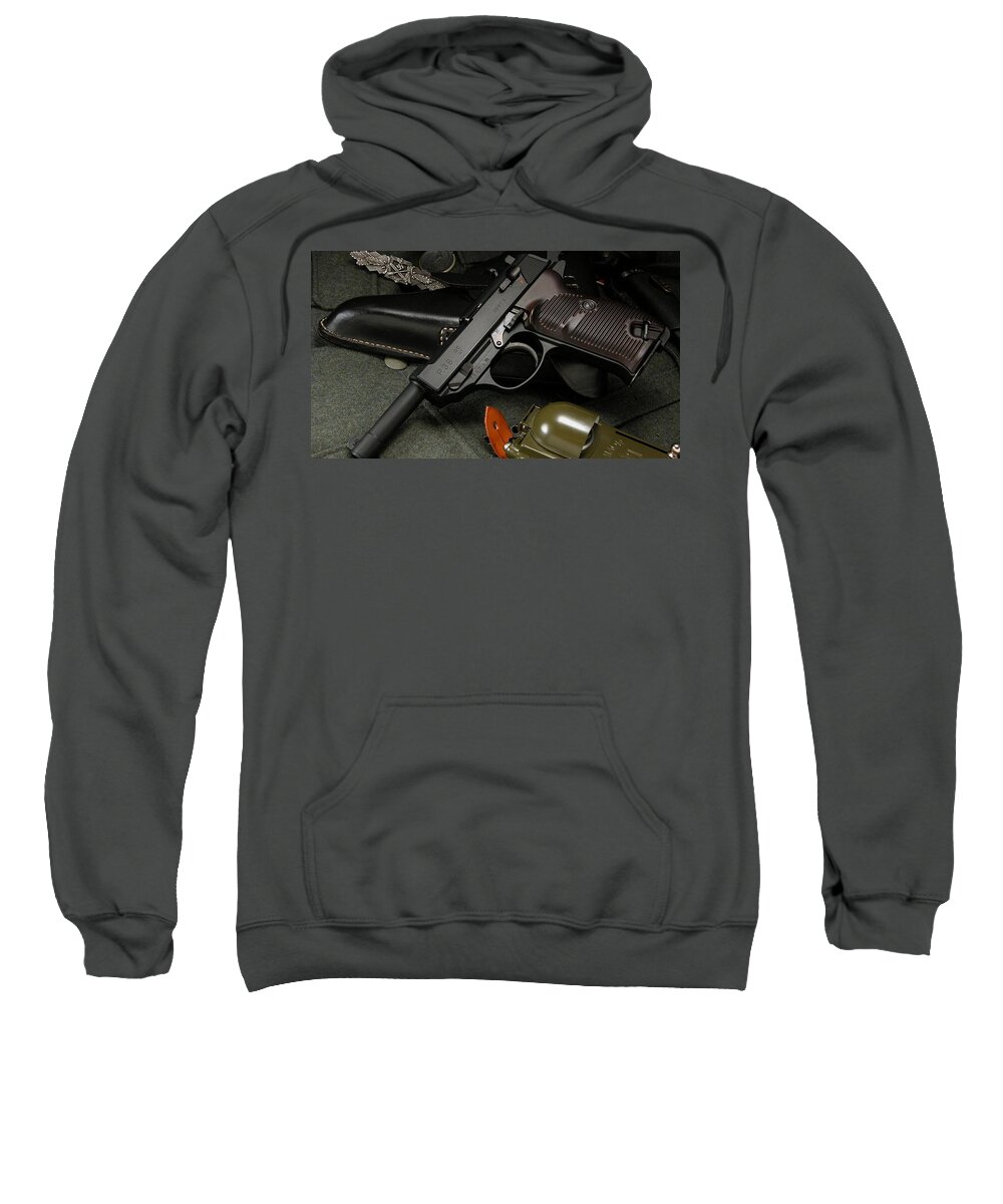 Walther 938 Pistol Sweatshirt featuring the photograph Walther 938 Pistol by Jackie Russo