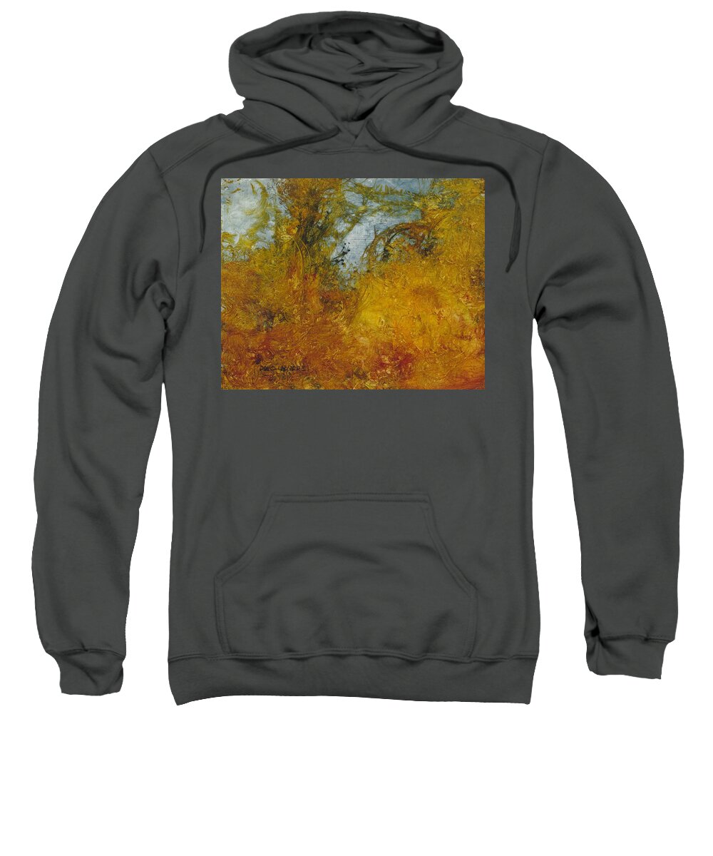 Warm Earth Sweatshirt featuring the painting Warm Earth 66 by David Ladmore