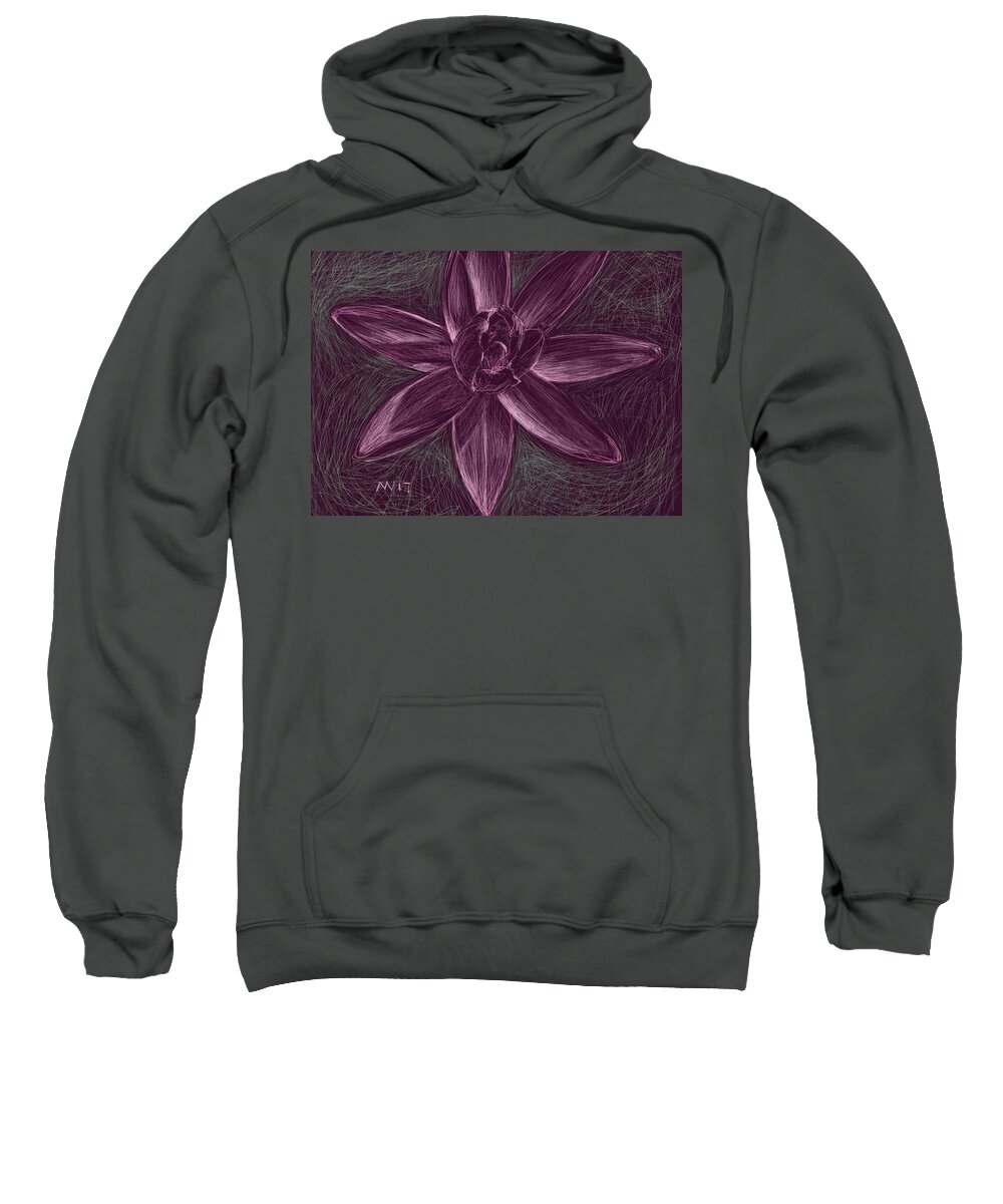 Water Lily Sweatshirt featuring the digital art Water Lily by AnneMarie Welsh