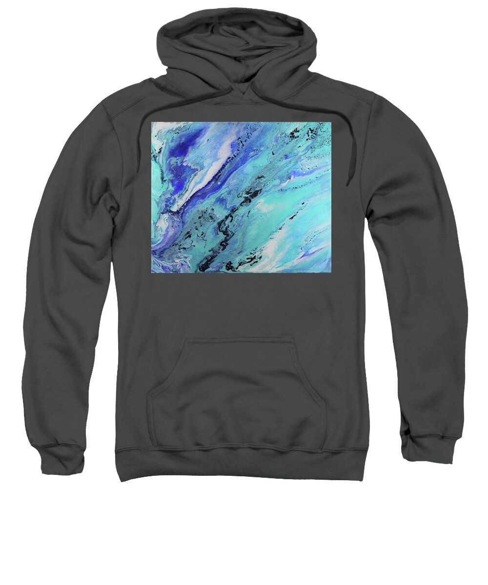 Water Sweatshirt featuring the painting Wavelength 2 by Madeleine Arnett