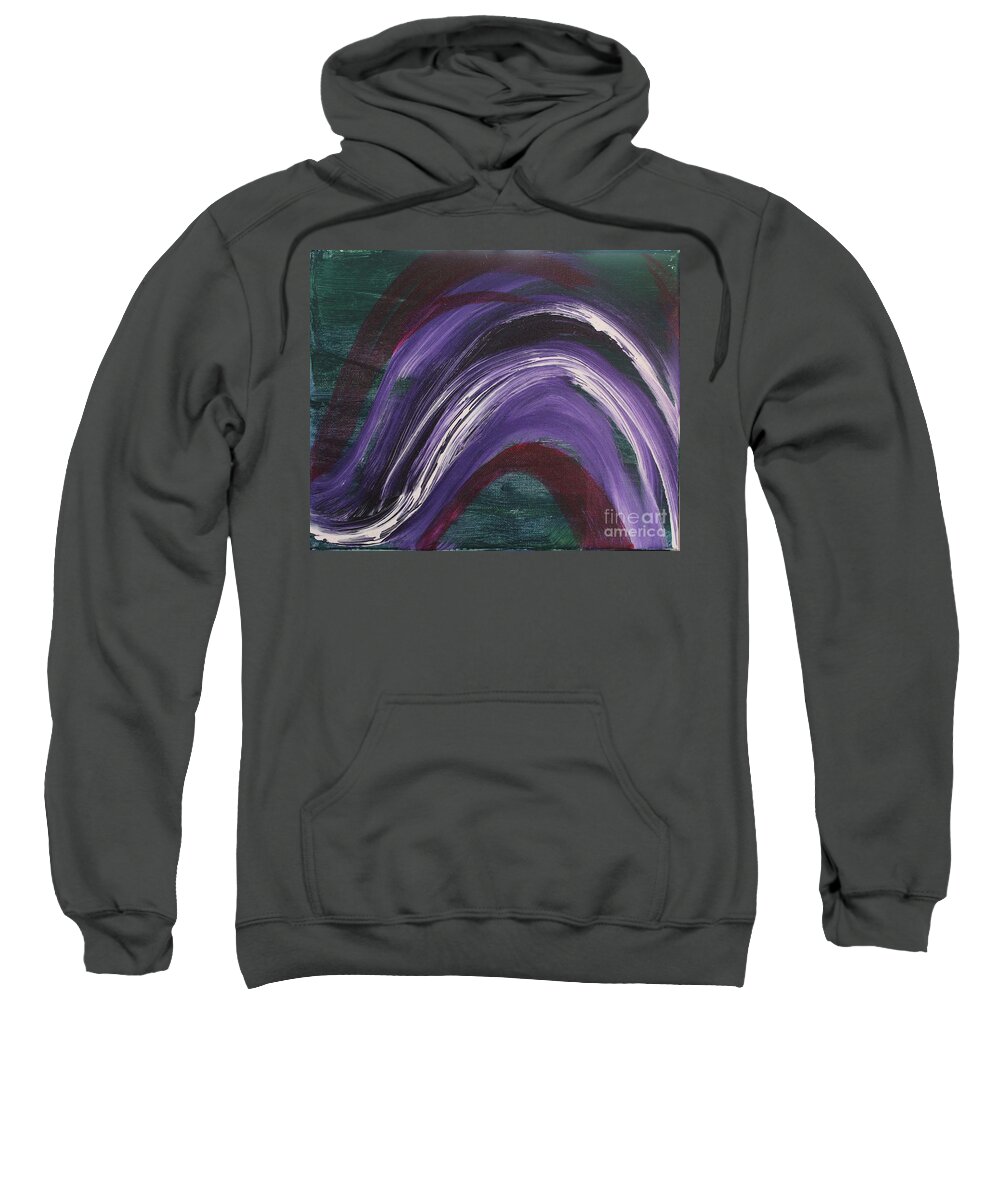 Wave Of Grace Sweatshirt featuring the painting Waves Of Grace by Sarahleah Hankes
