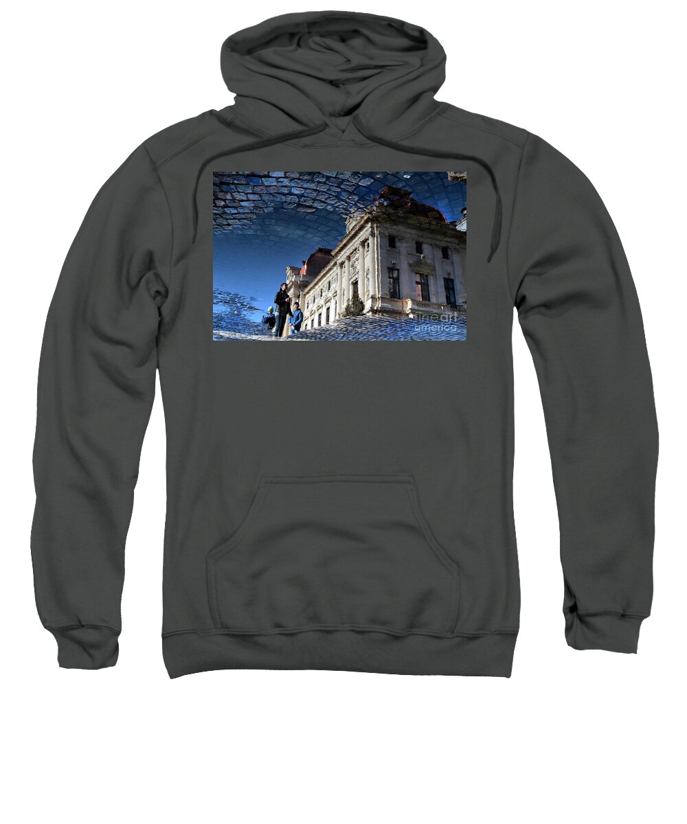 Reflection Sweatshirt featuring the photograph We Have Always Lived in the Castle by Daliana Pacuraru