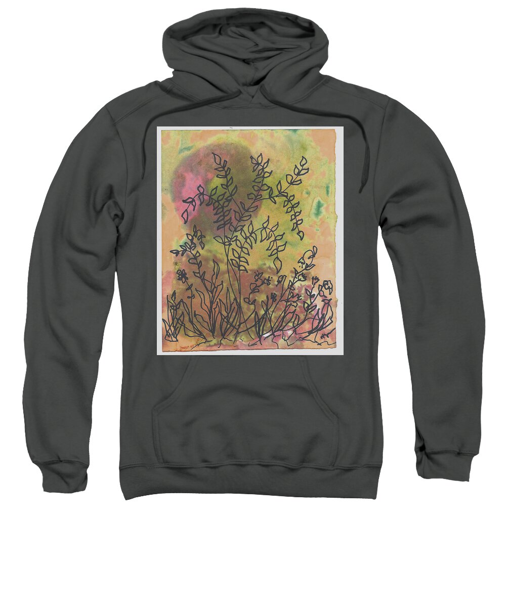 Weeds Sweatshirt featuring the mixed media Weeds One by Wayne Potrafka