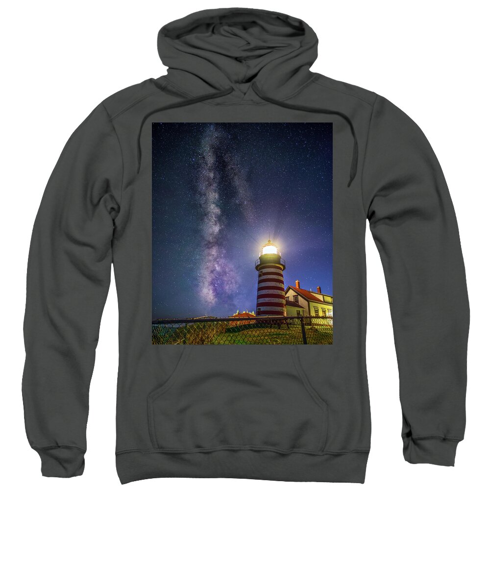 West Quoddy Head Lighthouse Sweatshirt featuring the photograph West Quoddy Head Lighthouse by Mark Papke