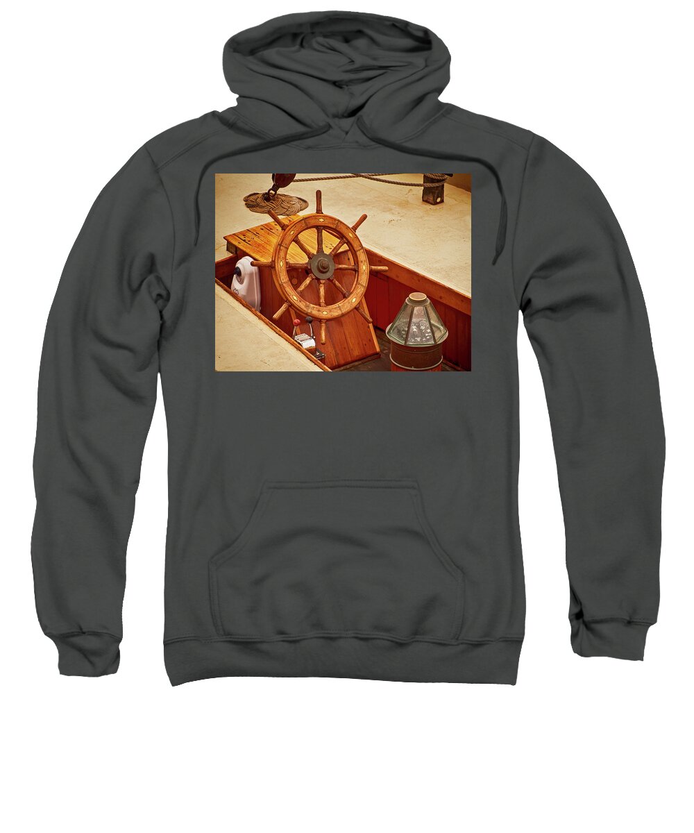 Wheel Sweatshirt featuring the photograph Wheel and Compass 2 by Mick Burkey