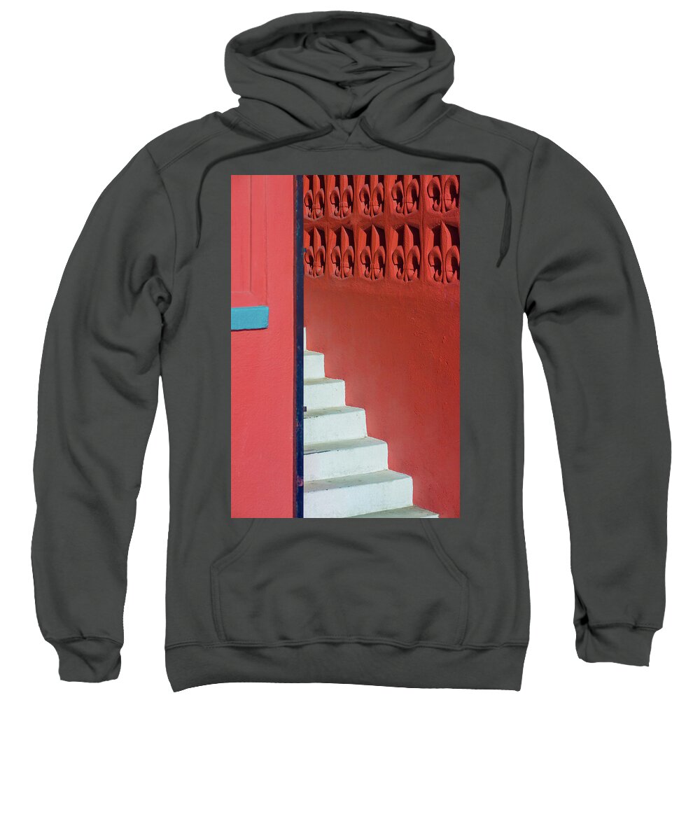 Staircase Sweatshirt featuring the photograph White Staircase Venice Beach California by David Smith