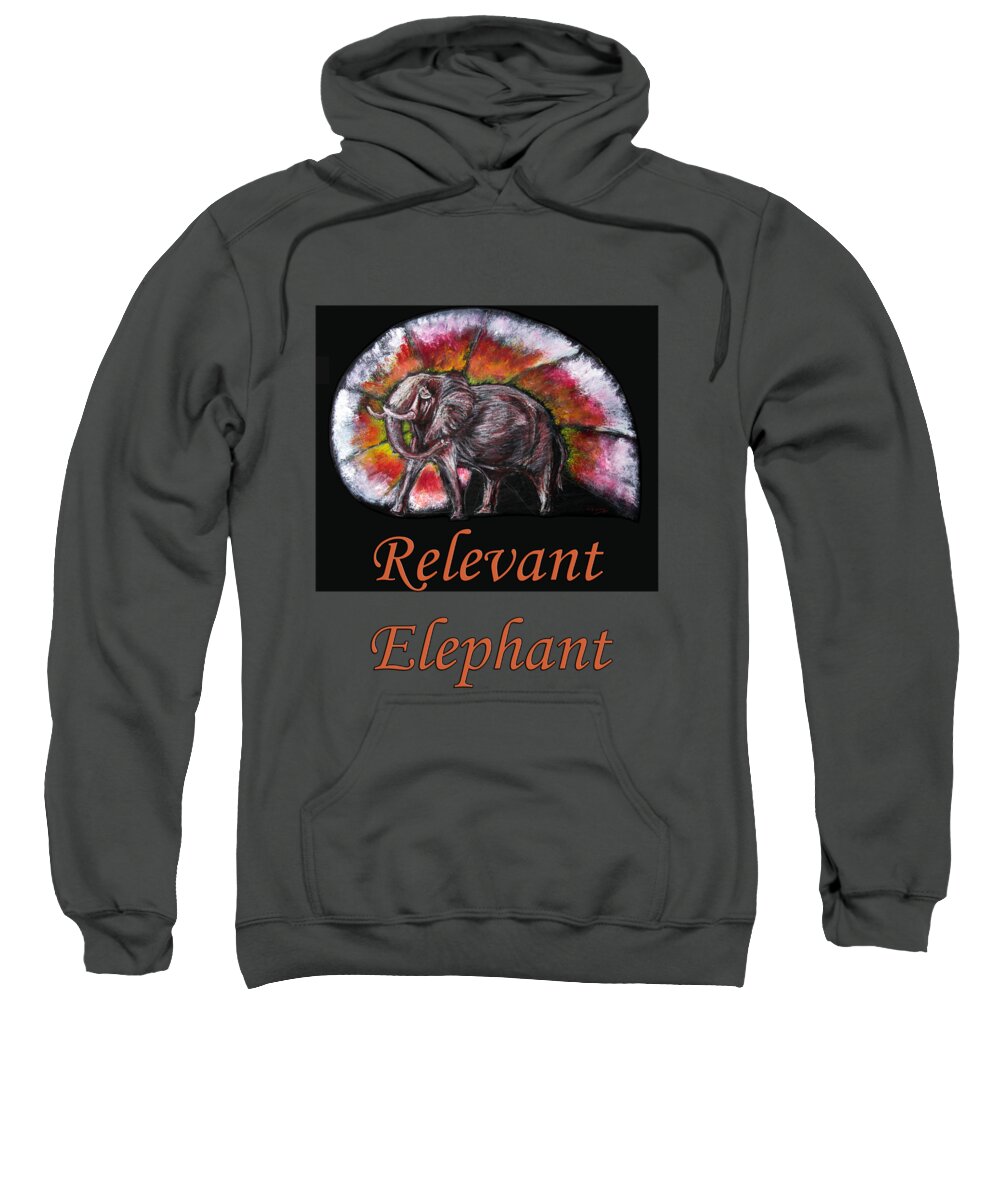 Animal Sweatshirt featuring the painting Wild Elephant by Tom Conway