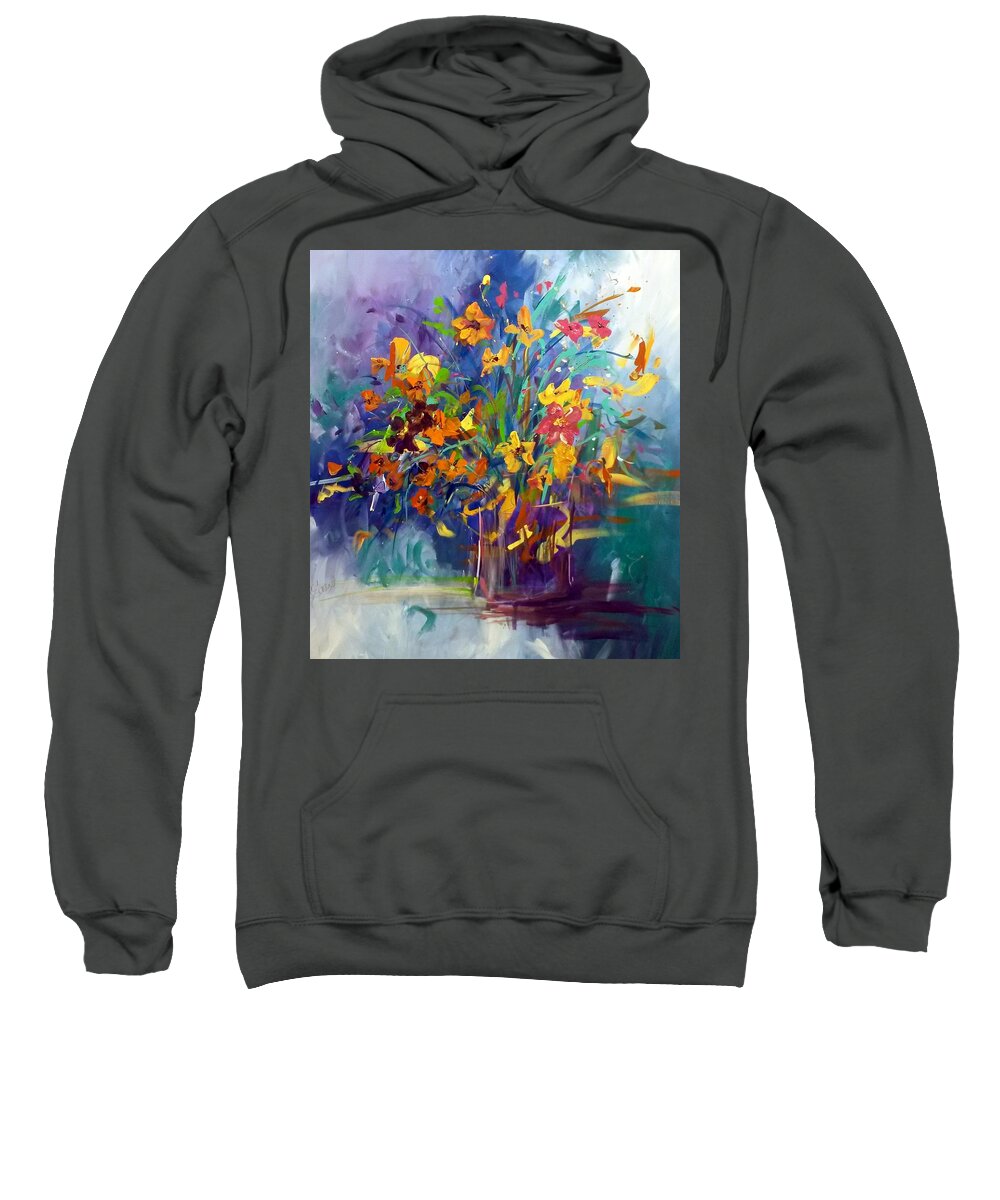 Flowers Sweatshirt featuring the painting Wildflowers by Terri Einer