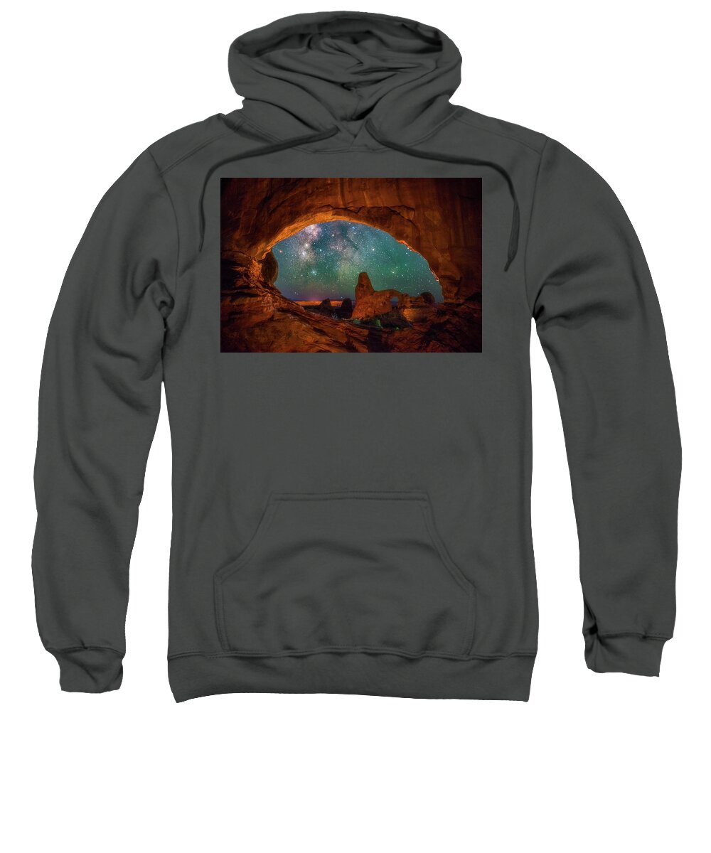 Night Sky Sweatshirt featuring the photograph Window to the Heavens by Darren White