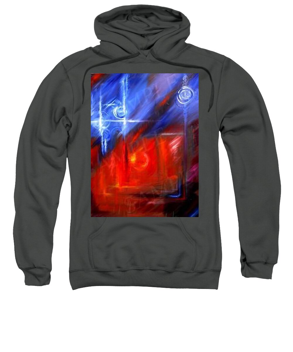 Abstracts Sweatshirt featuring the painting Windows by James Hill