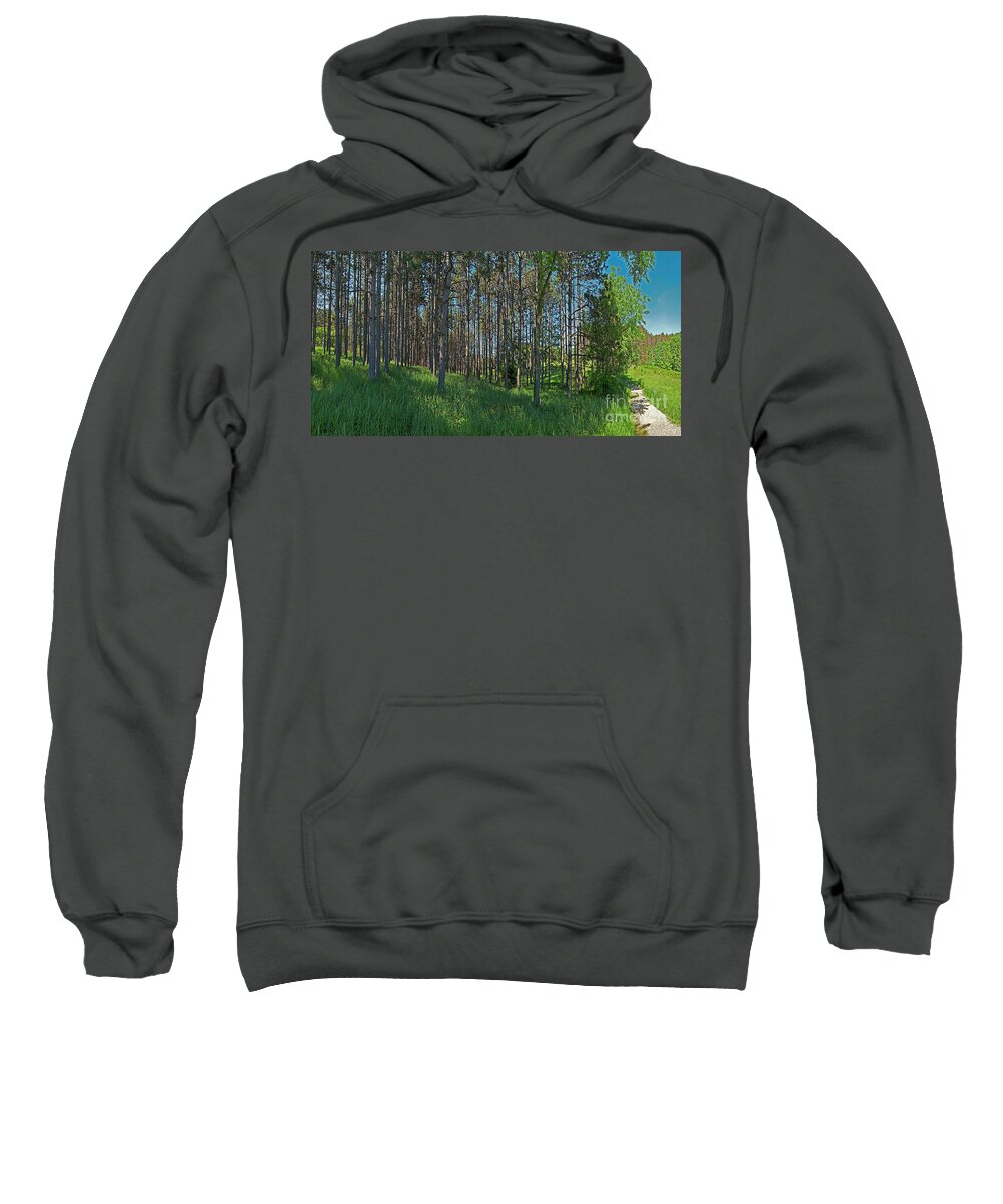 Wingate Sweatshirt featuring the photograph Wingate Prairie Veteran Acres Park Pines Crystal Lake IL by Tom Jelen