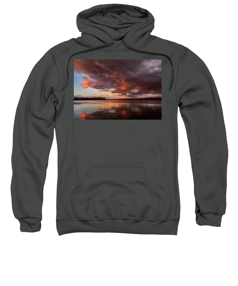 Lake Winnisquam Sweatshirt featuring the photograph Winnisquam Sunset by Benjamin Dahl