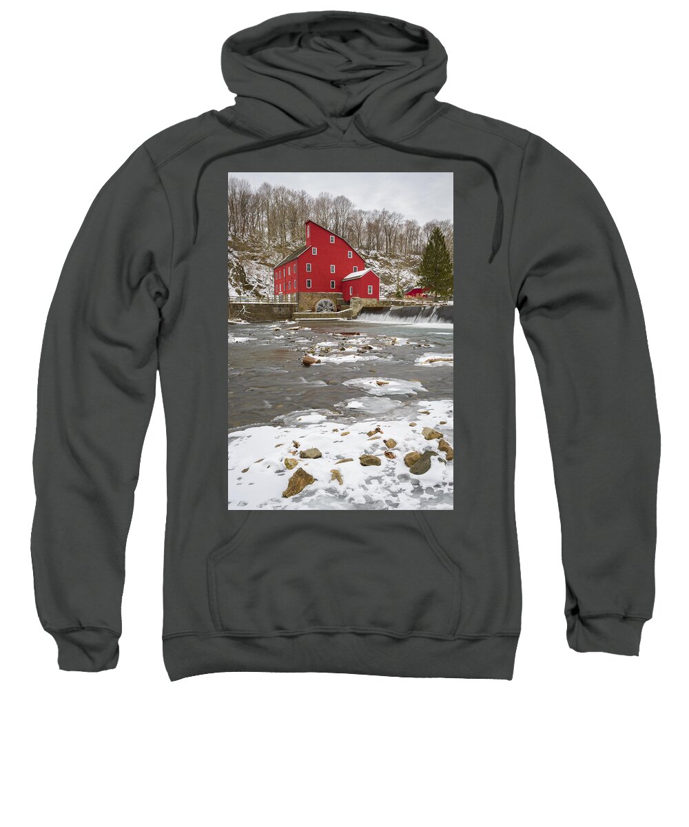 Winter Sweatshirt featuring the photograph Winter Mill by Mark Rogers