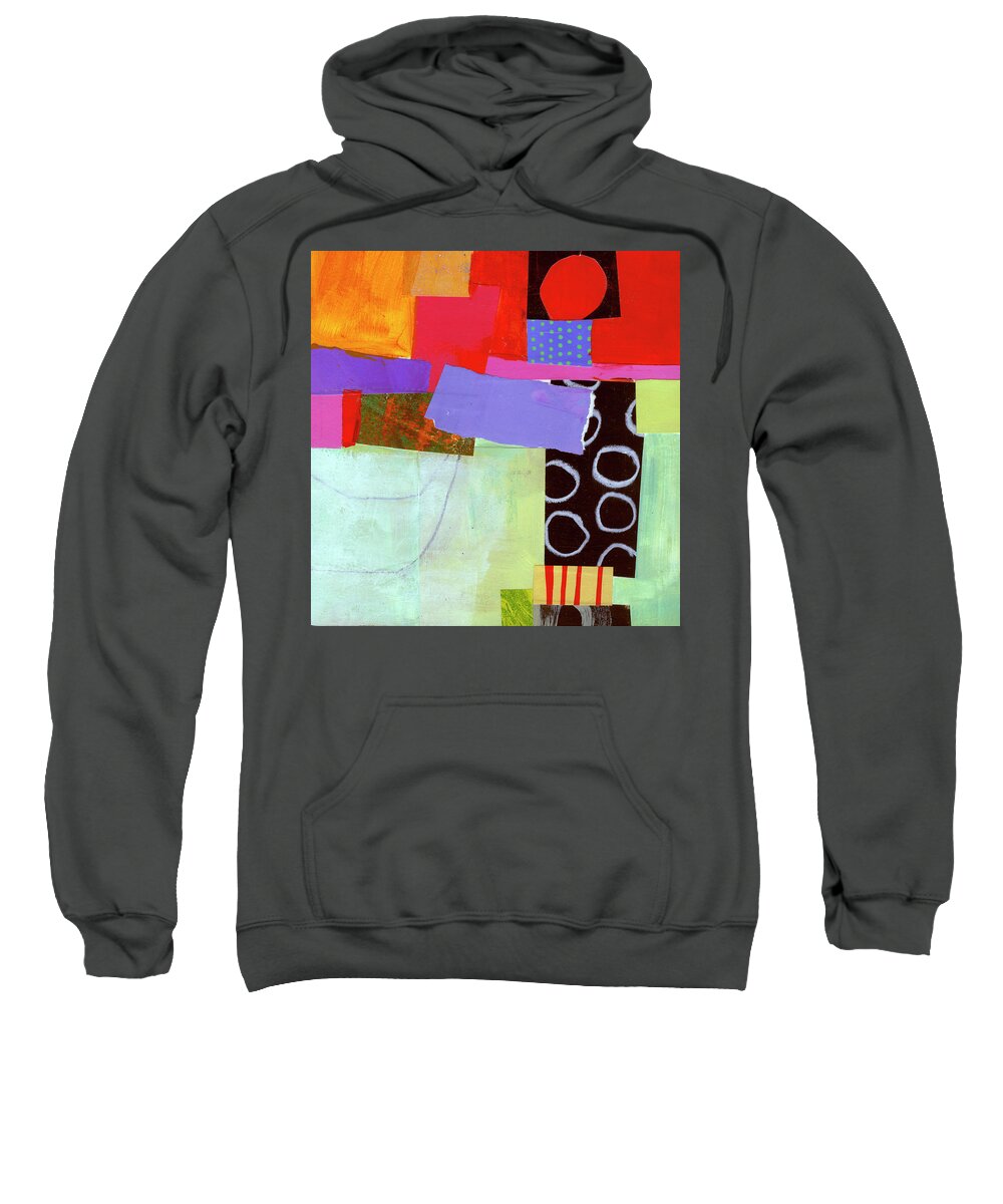 Grid Sweatshirt featuring the painting Wonky Grid #19 by Jane Davies
