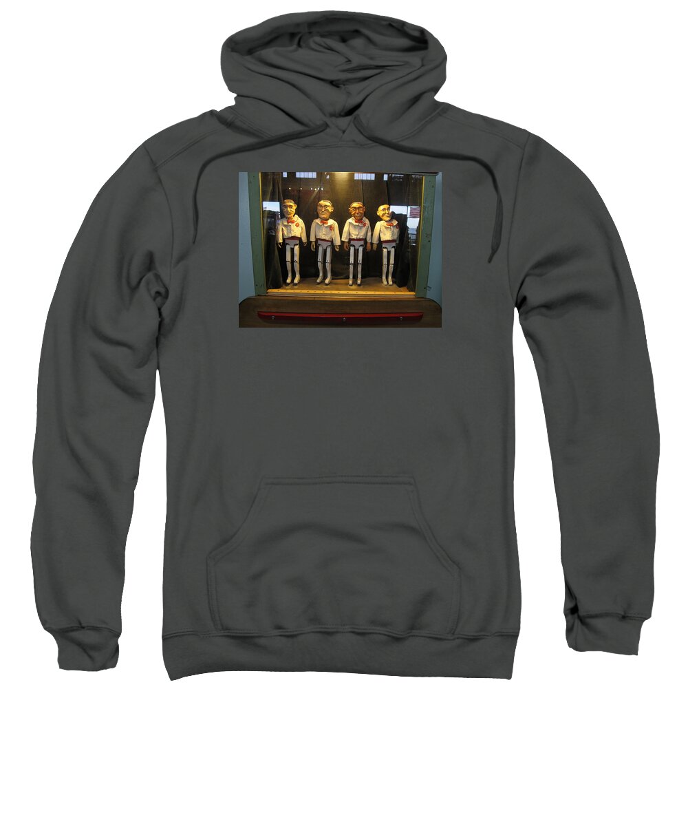 Arcades Sweatshirt featuring the photograph Wooden Rat Pack by John King I I I