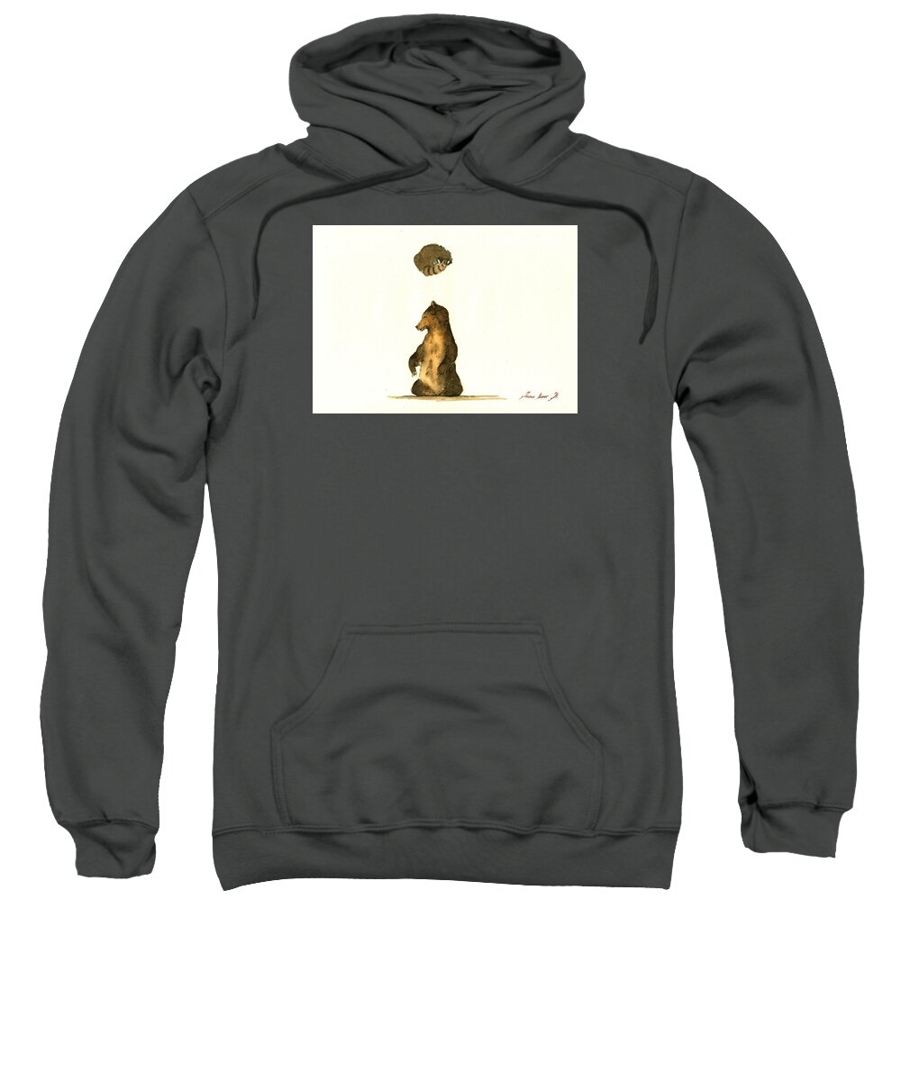 I Letter Sweatshirt featuring the painting Woodland letter I by Juan Bosco