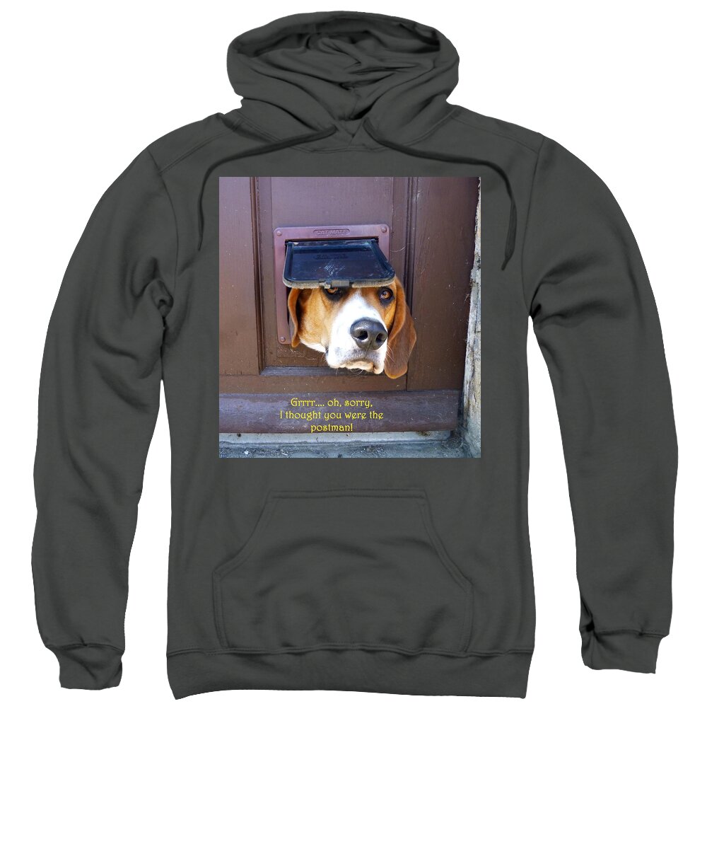  Sweatshirt featuring the photograph Woof by Asa Jones