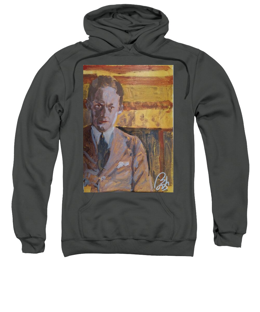 Poetry Sweatshirt featuring the painting Writers I. Sketch III by Bachmors Artist
