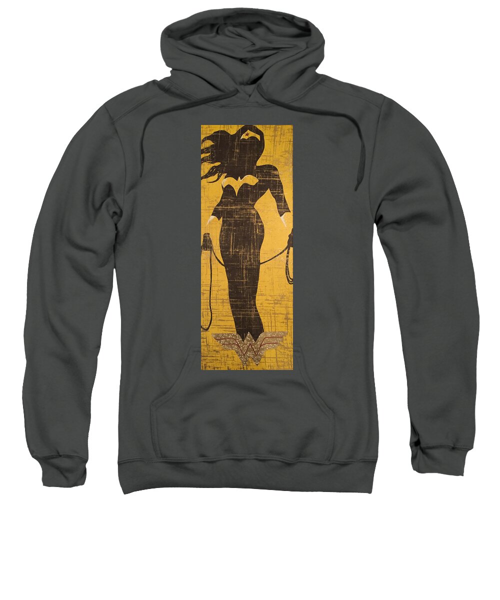 Comics Sweatshirt featuring the painting WW by Edmund Royster